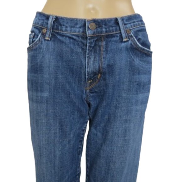 Citizens Of Humanity Cropped Blue Jeans - Picture 2 of 7